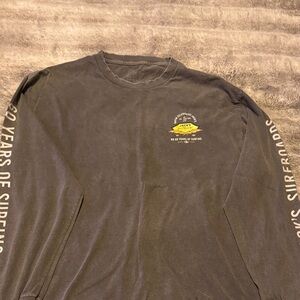Katin Charcoal Long Sleeve Tee with 60 Years of Surfing Graphics